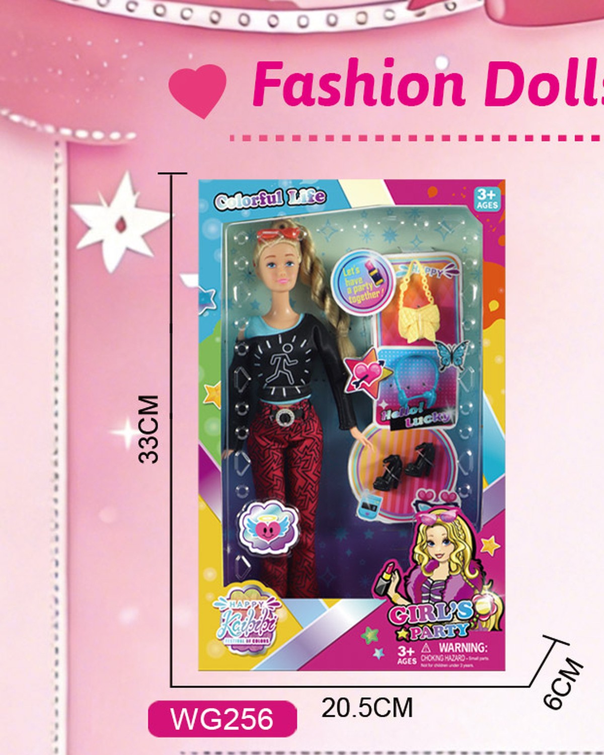 11.5 inch Kaibibi doll fashion with handbag theme WG256