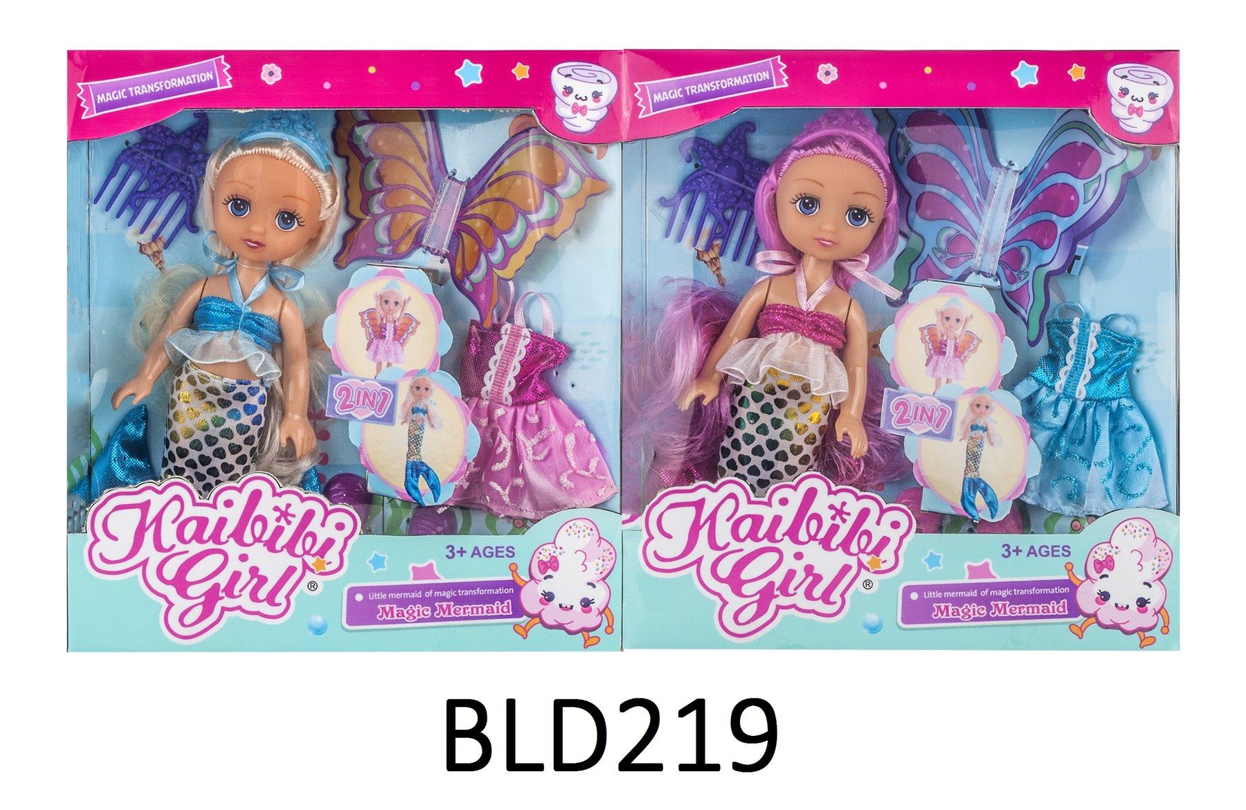 6-inch Solid Body Kaibibi Mermaid Dress-up Set BLD219