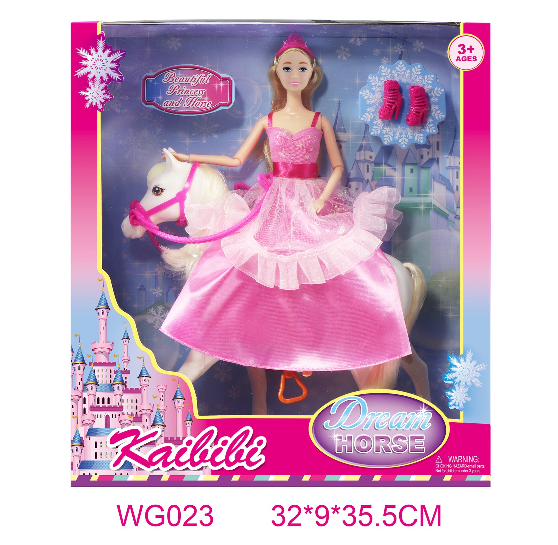 11.5-inch Jointed Kaibibi Doll White Horse Princess Set WG023
