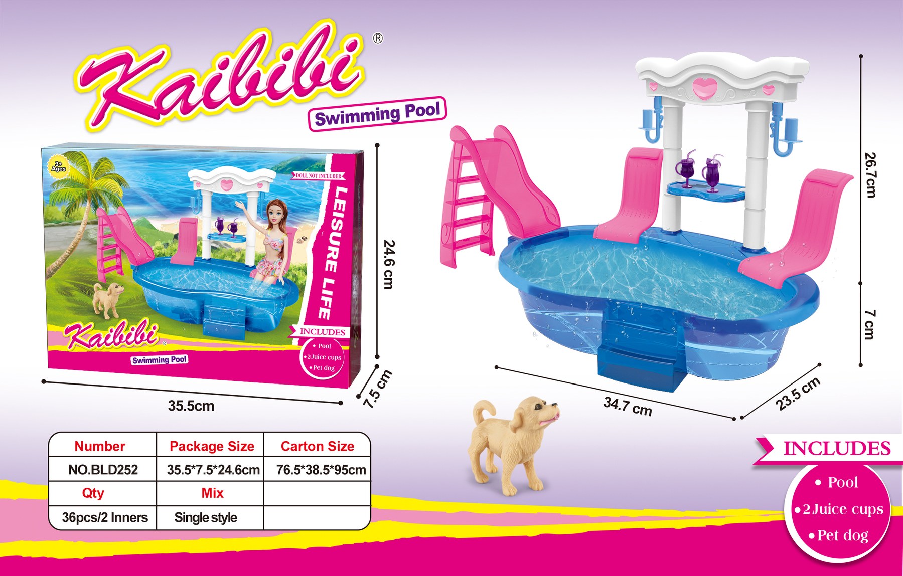 Kaibibi Doll Pool Theme BLD252