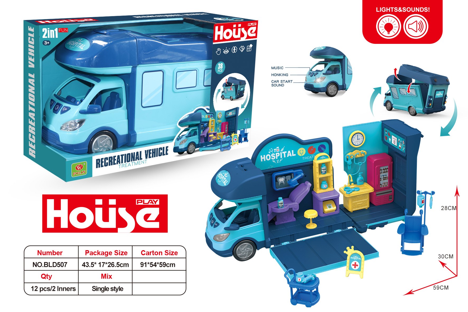 Functional Scene RV with Lights & Music - Medical Theme BLD507