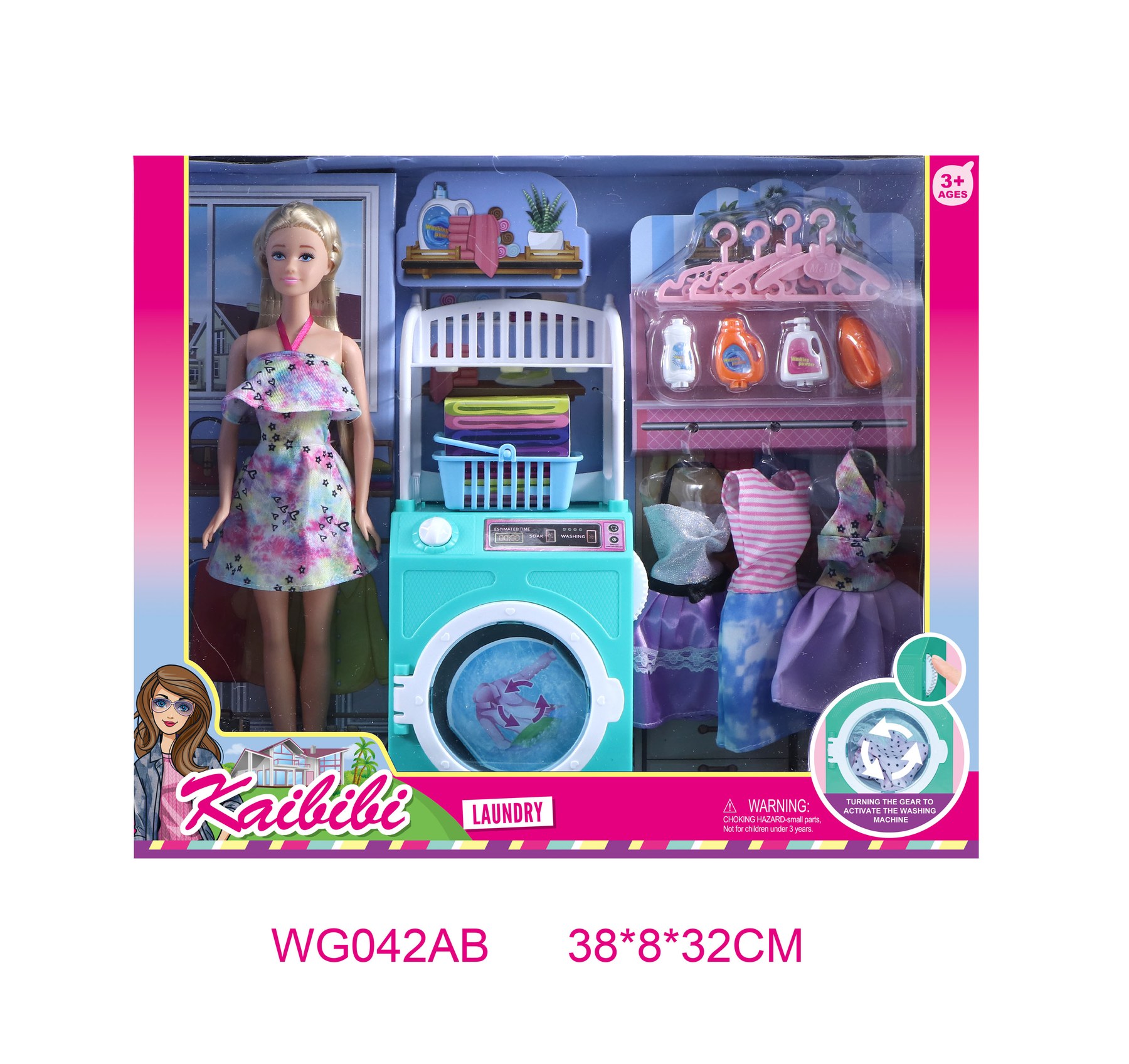 11.5 Inch Doll Laundry Play Set WG042AB