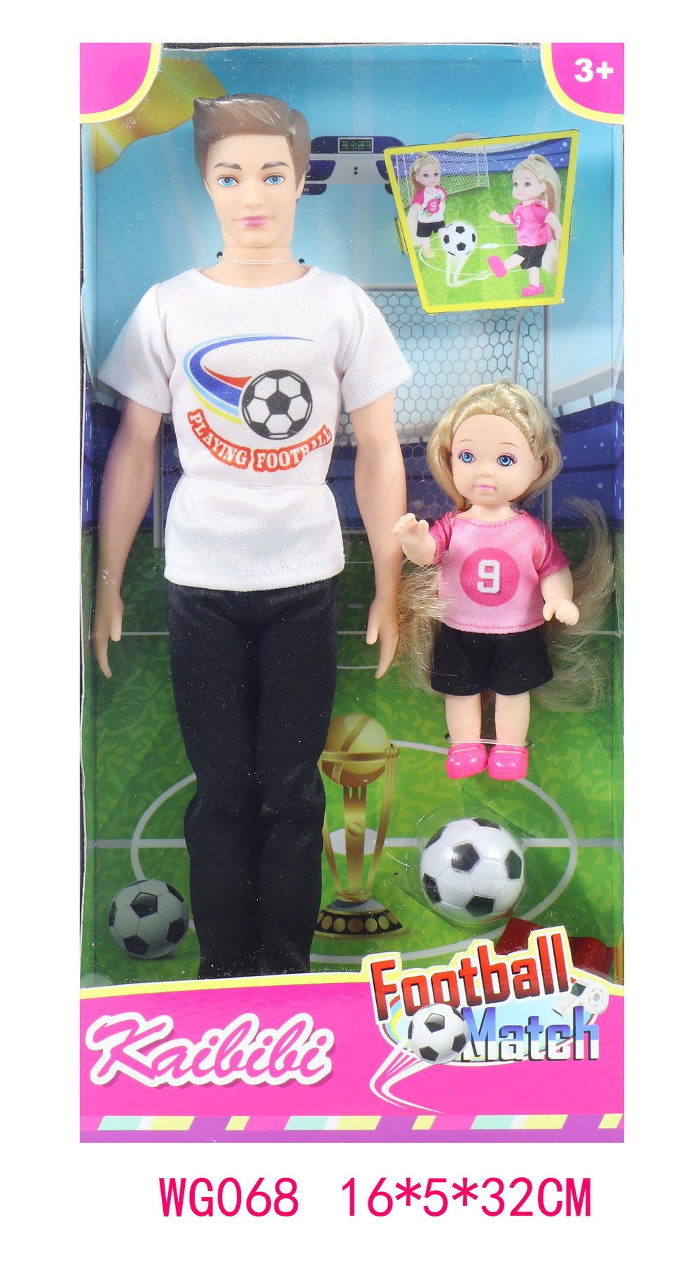 11.5 Inch Kaibibi Soccer Theme Doll Set WG068