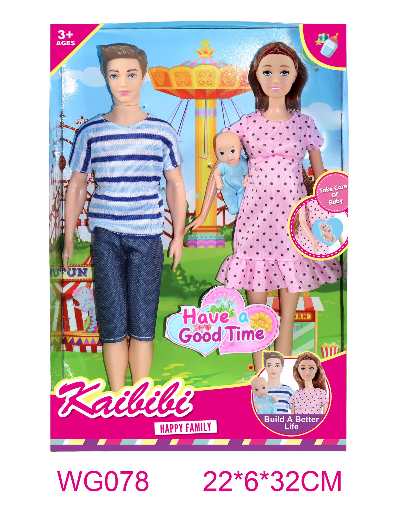 11.5-inch Kaibibi Doll Family Set WG078