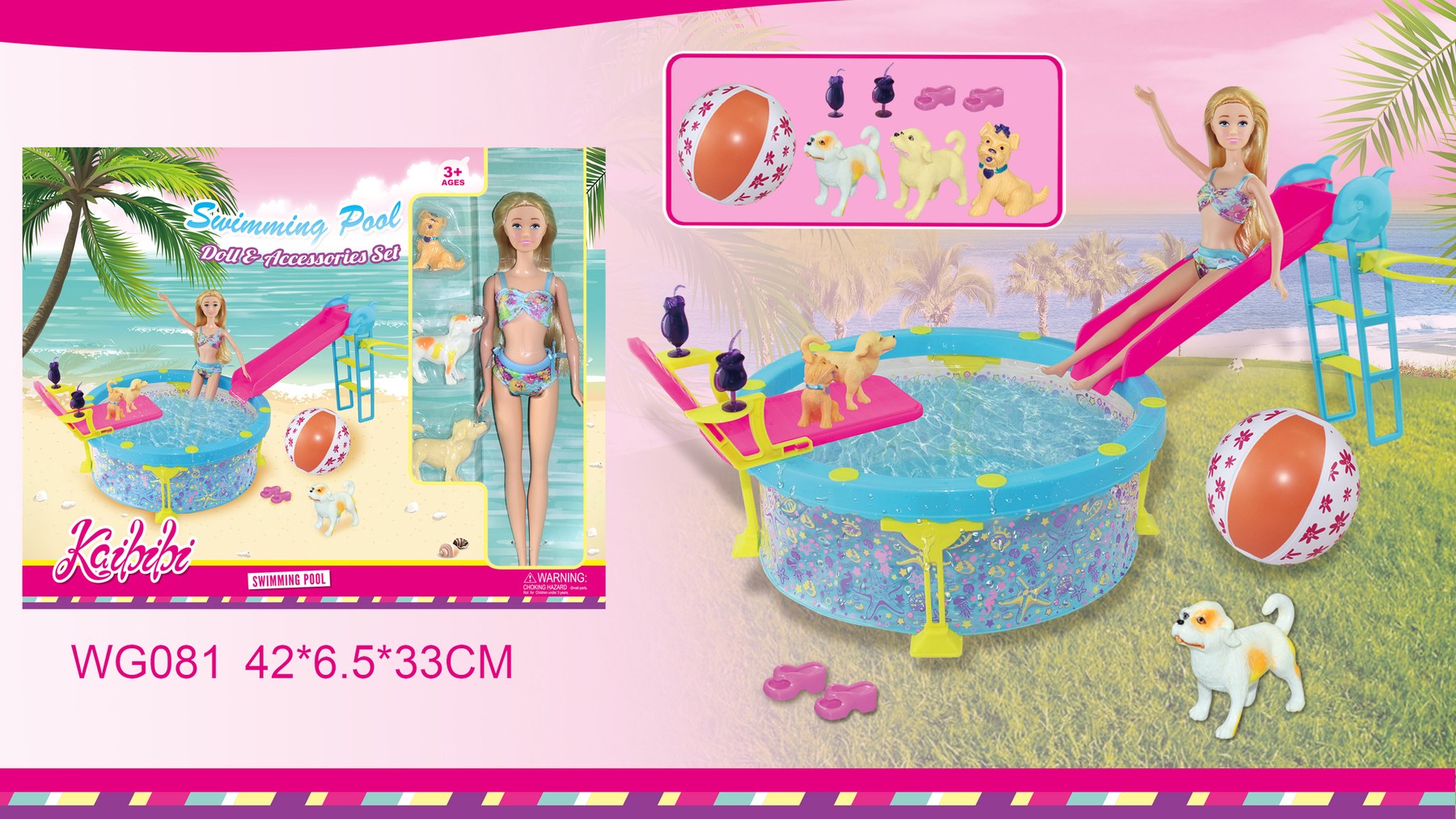 11.5-inch Solid Body Kaibibi Pool Doll WG081