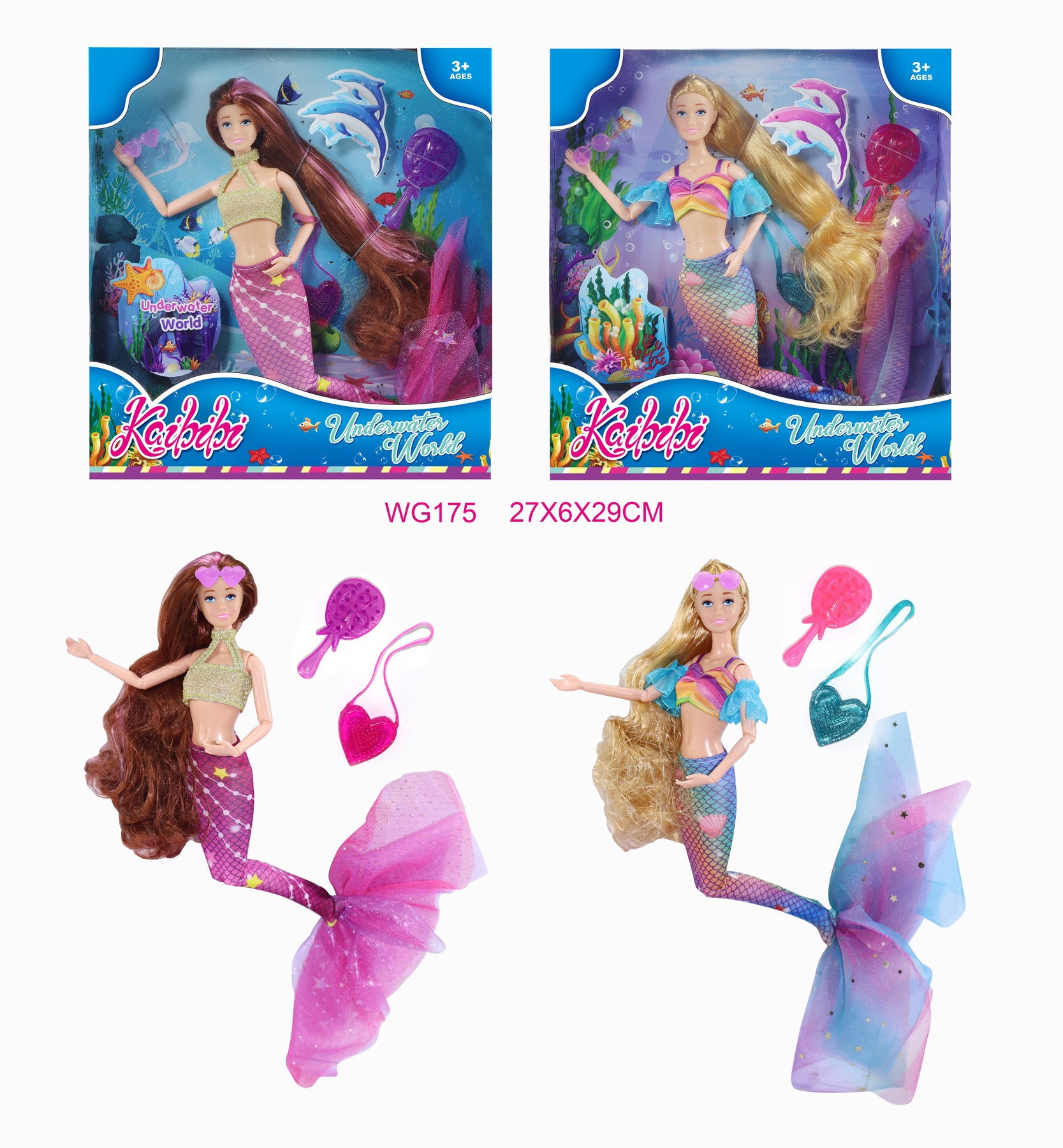 11.5 Inch Kaibibi Doll Mermaid Set WG175