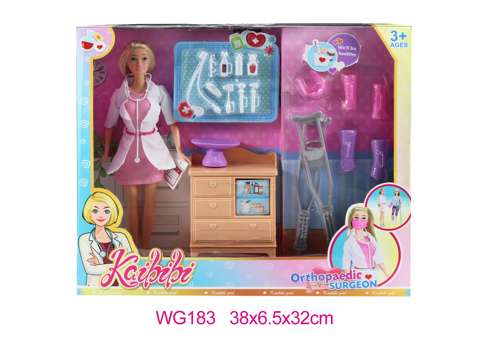 11.5-inch Kaibibi Doll Orthopedic Doctor Set WG183