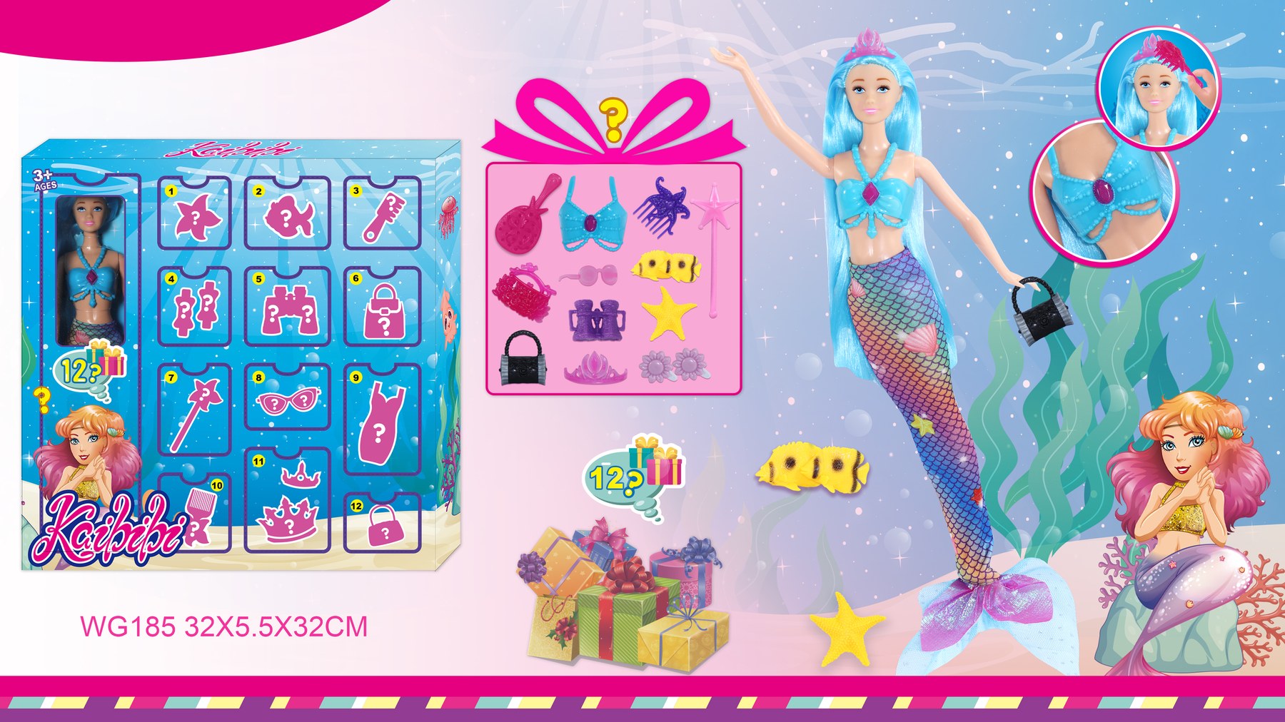 11.5 Inch Kaibibi Doll Surprise Blind Box - Mermaid Theme WG185