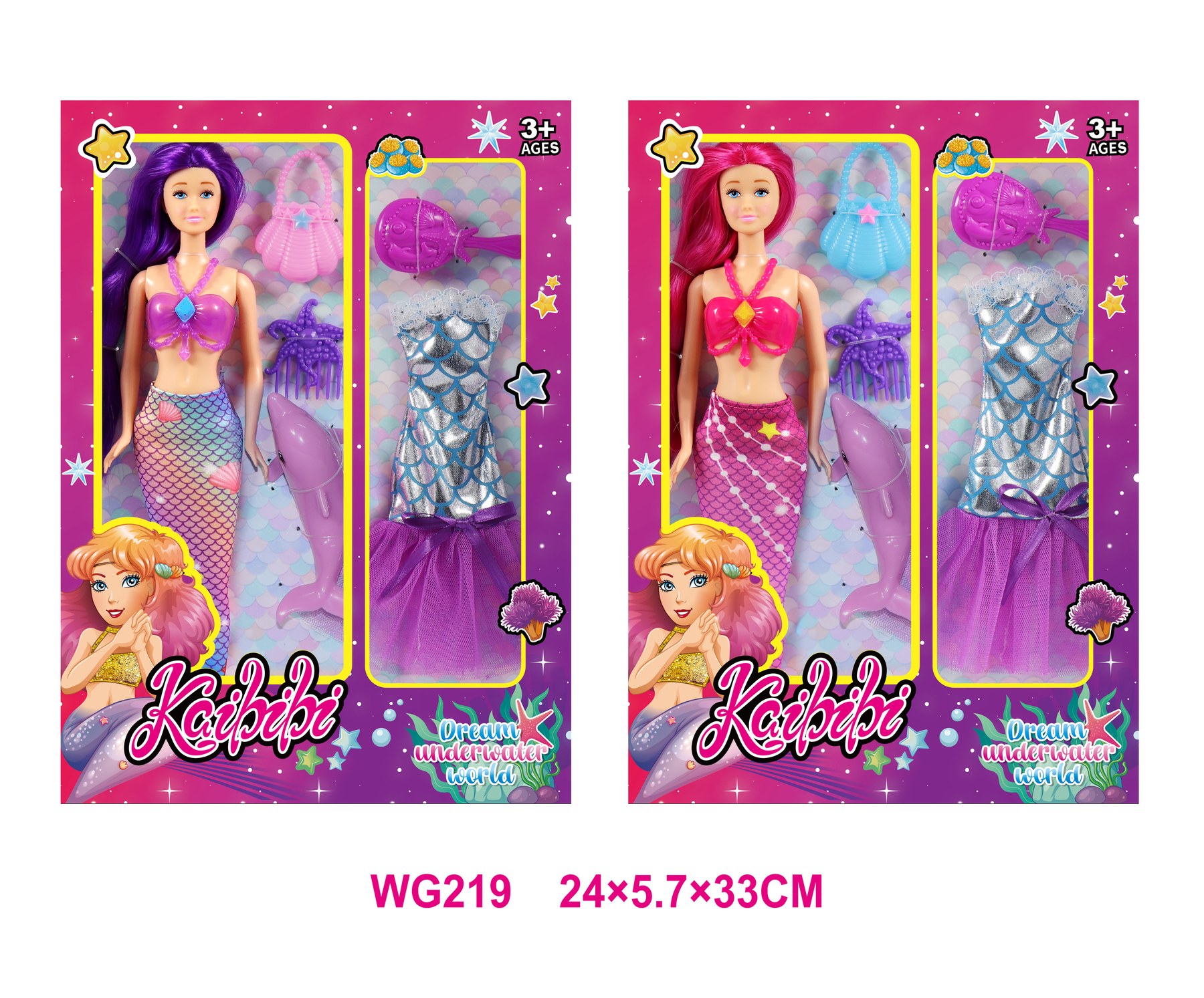 11.5 inch Kaibibi Doll Mermaid Theme WG219