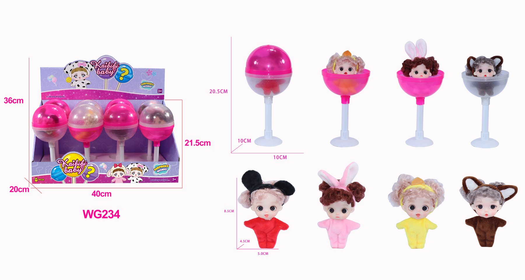 3.5 inch Kaibibi Baby （4 Styles Mixed） WG234