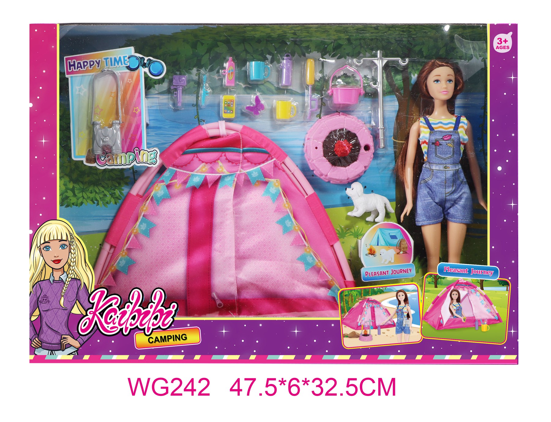 11.5-inch Kaibibi Doll Tent Camping Set WG242