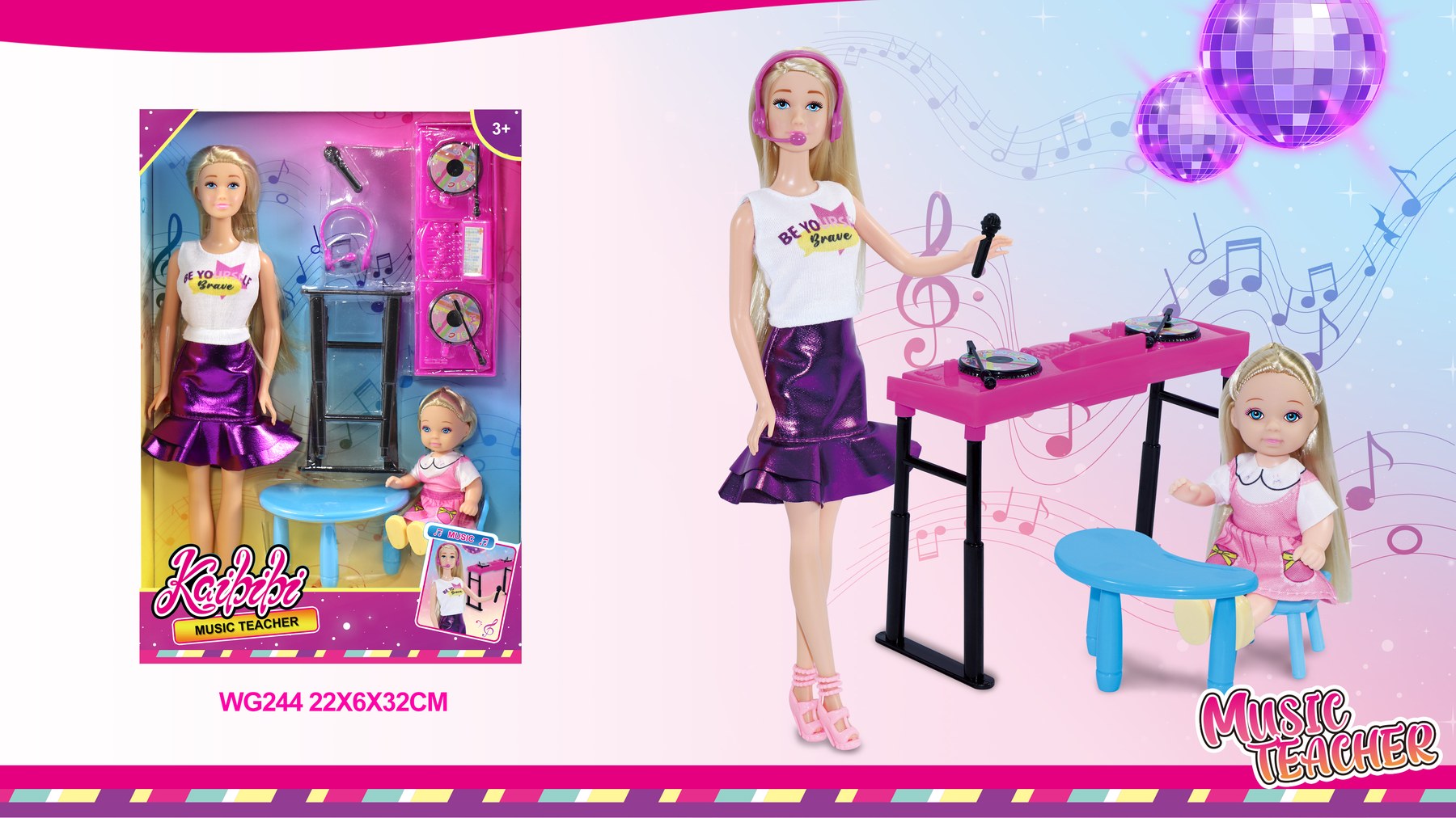 11.5-inch Kaibibi Doll Music Teacher Theme WG244