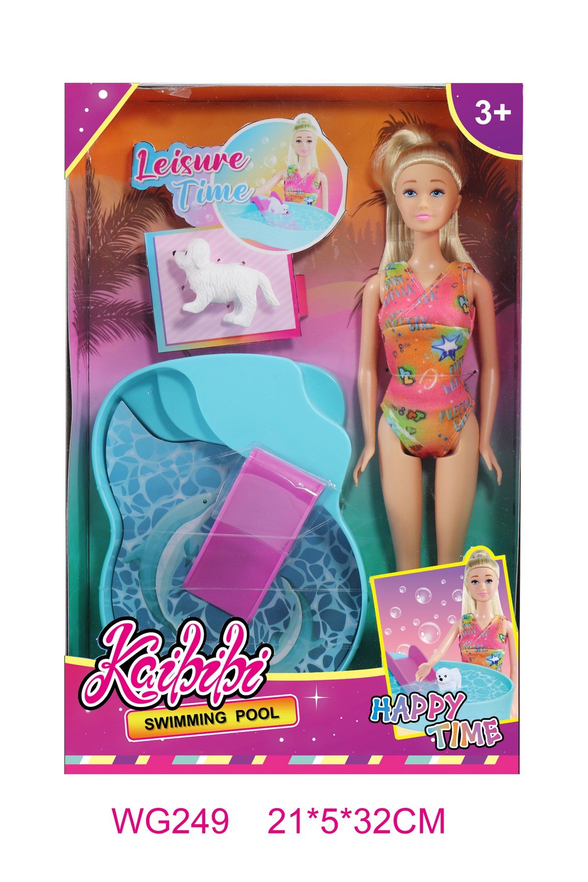 11.5-inch Kaibibi Doll Baby Bath Tub Set WG249