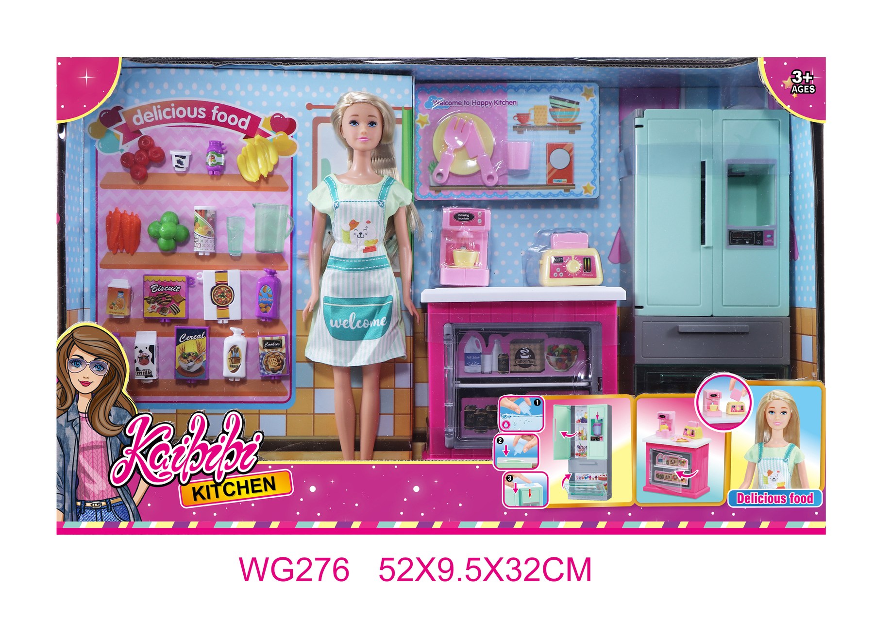11.5 Inch Kaibibi Doll Kitchen Set WG276
