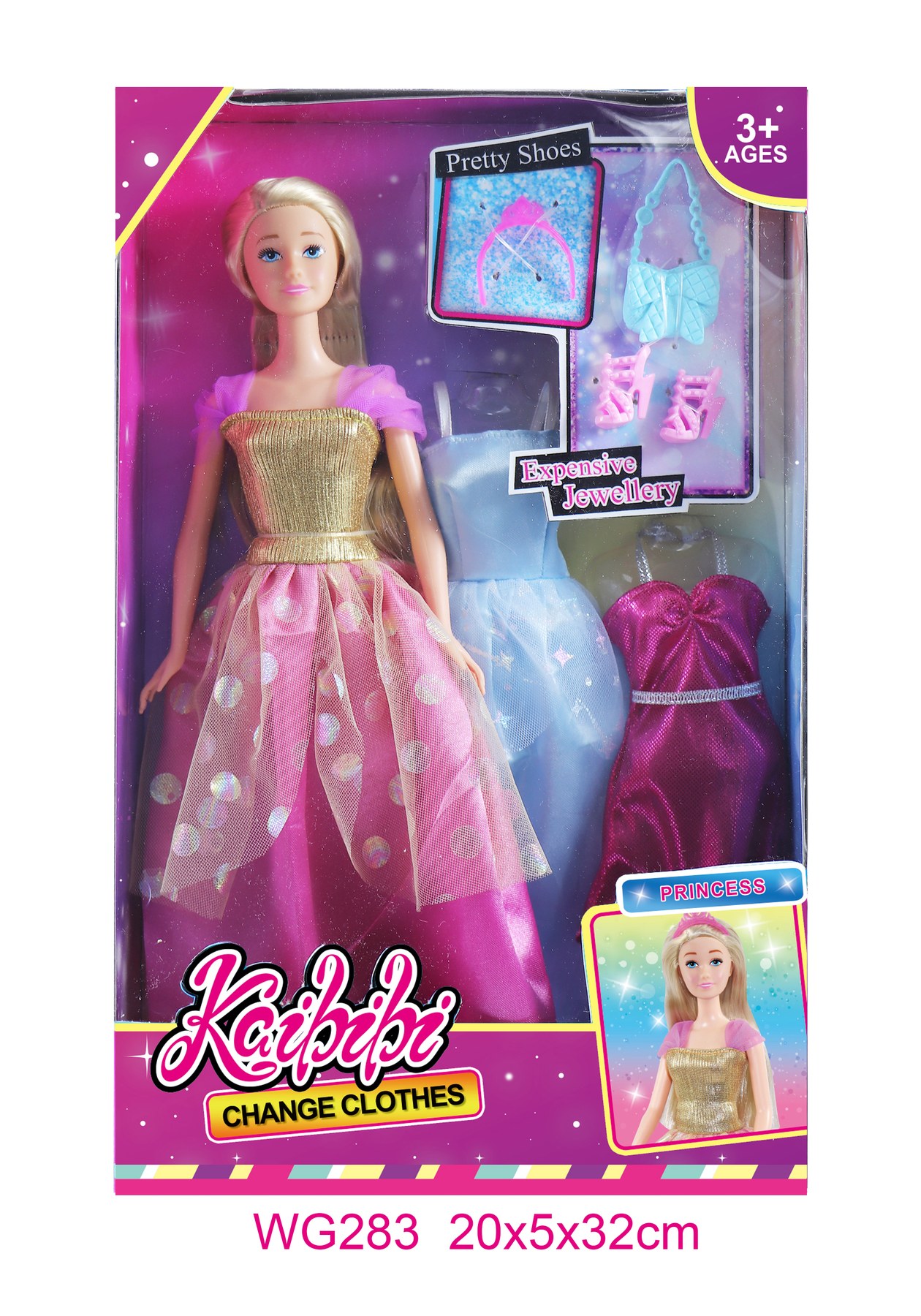 11.5 Inch Kaibibi Doll Princess Dress-Up WG283