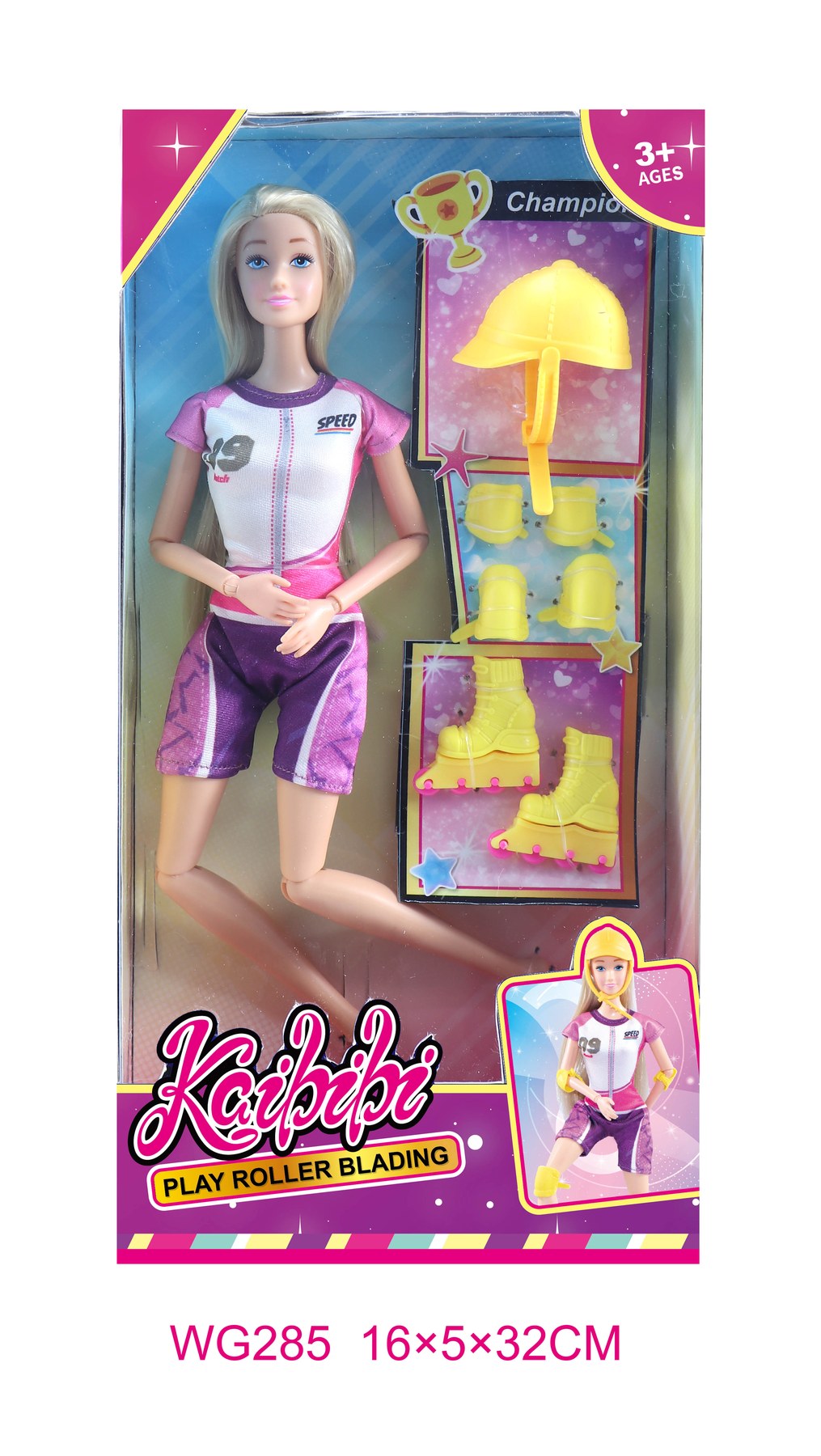 11.5 Inch Doll Roller Skating Set WG285