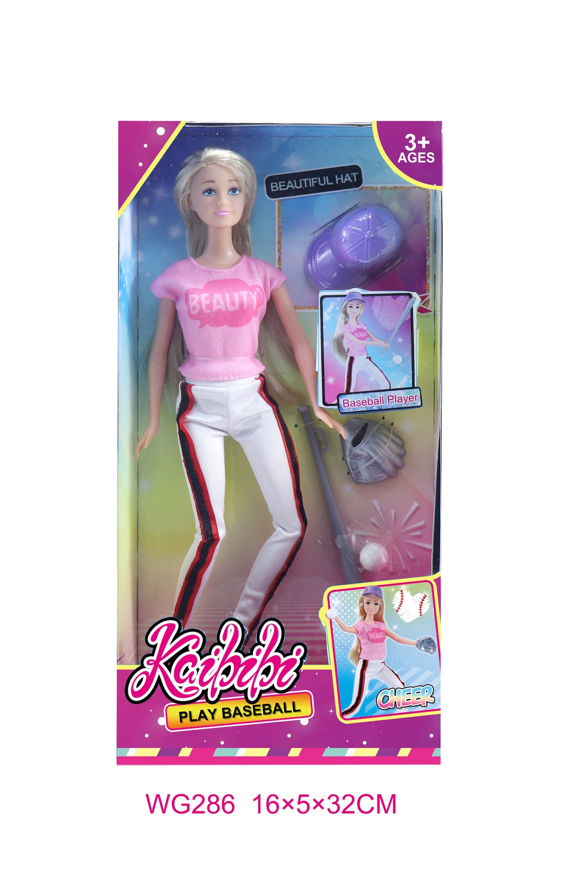 11.5 Inch Doll Baseball Set WG286