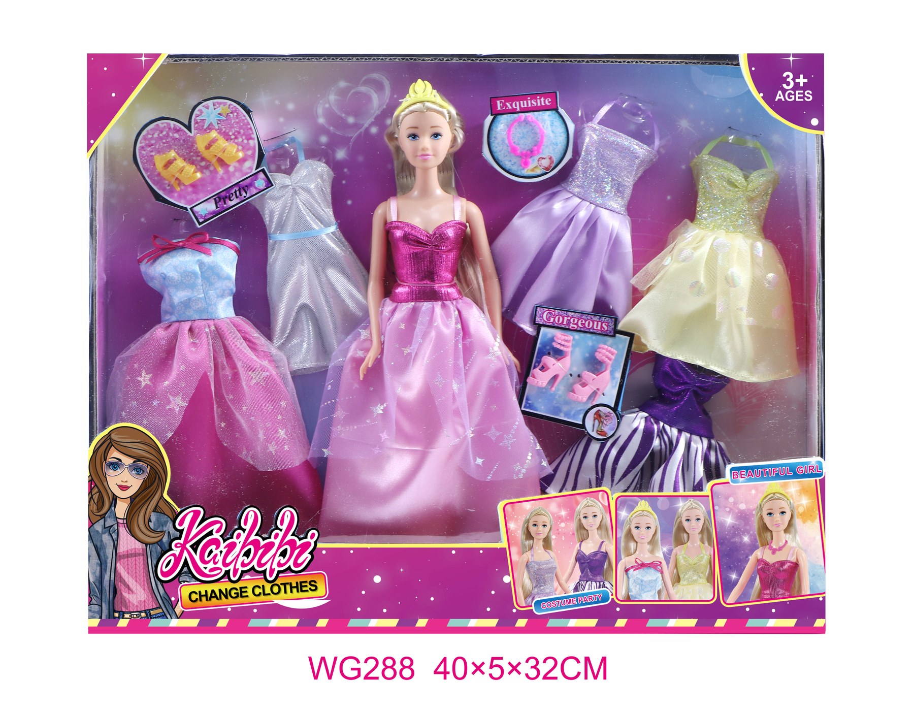 11.5 Inch Kaibibi Doll Princess Dress-Up & Costume Deluxe Set WG288