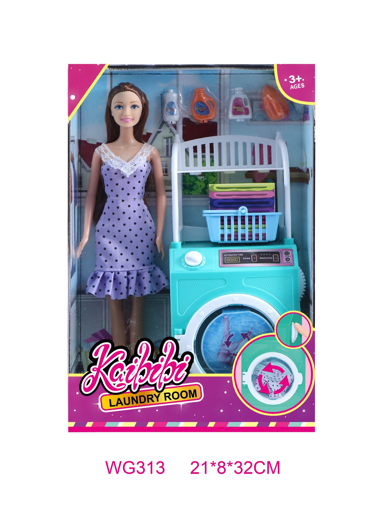 11.5 Inch Doll Laundry Set (Single Style) WG313