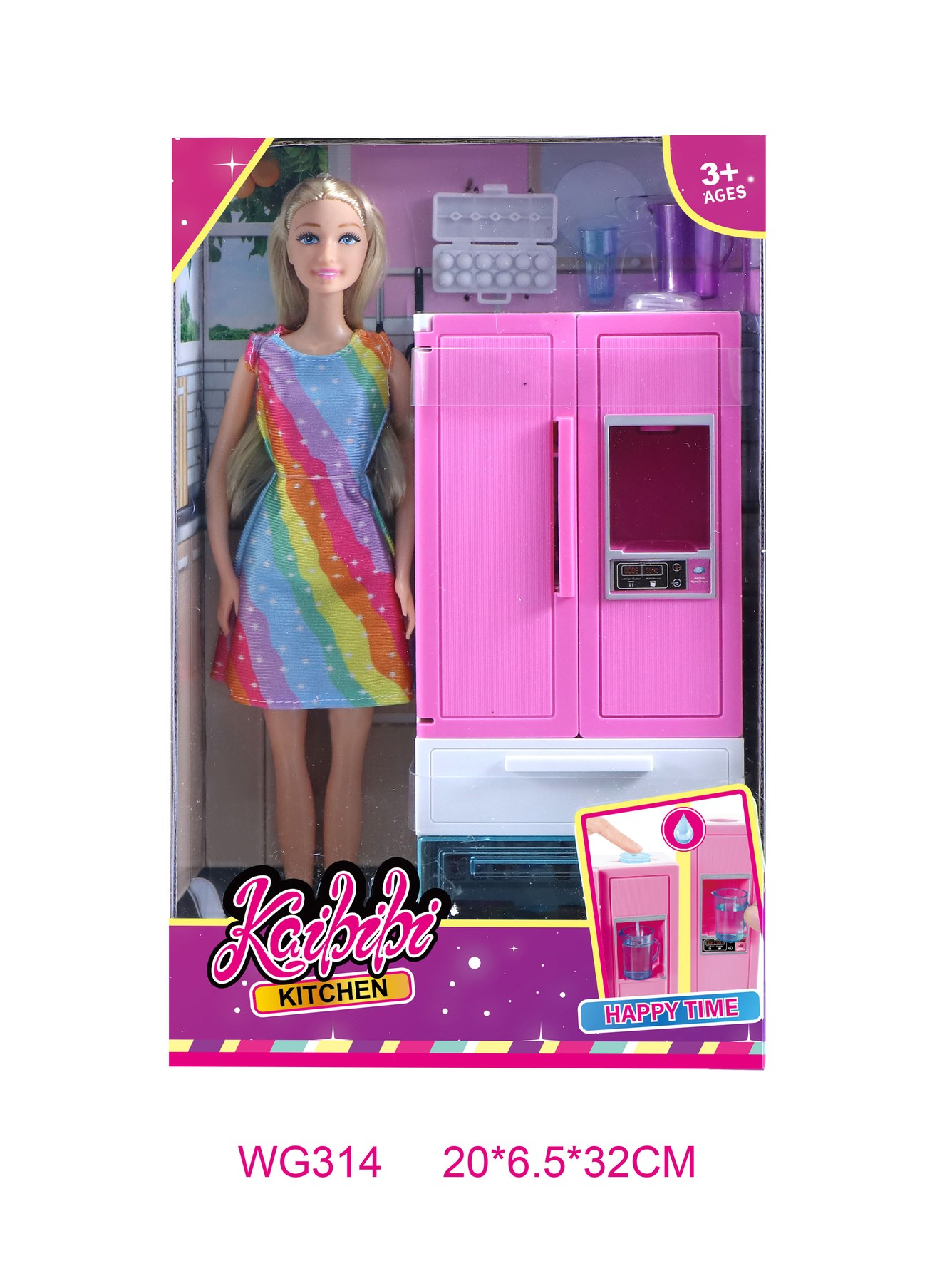 11.5 Inch Doll Refrigerator Set (Single Style) WG314