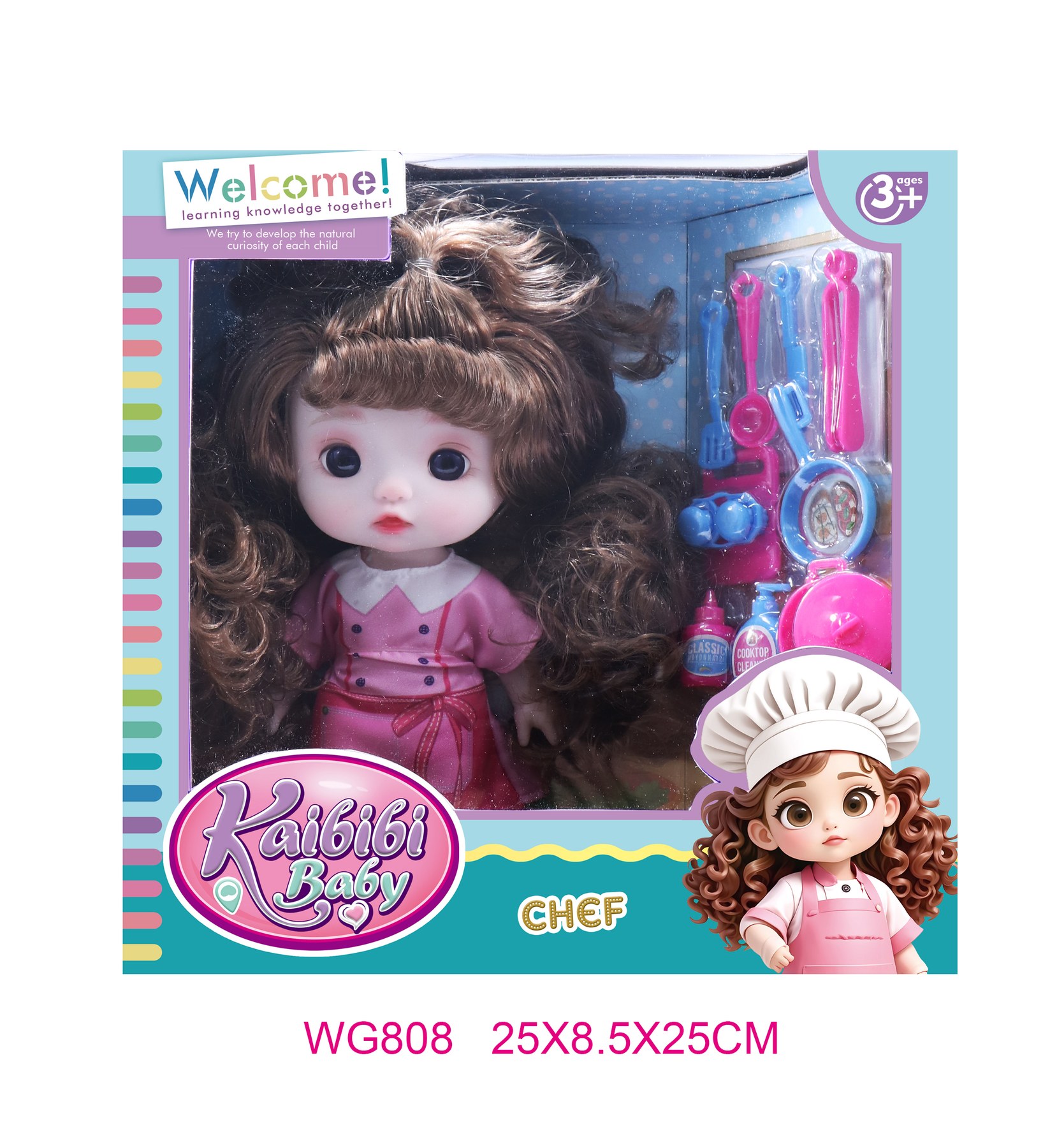8.5 Inch Kaibibi Doll - Chef Theme Set WG808