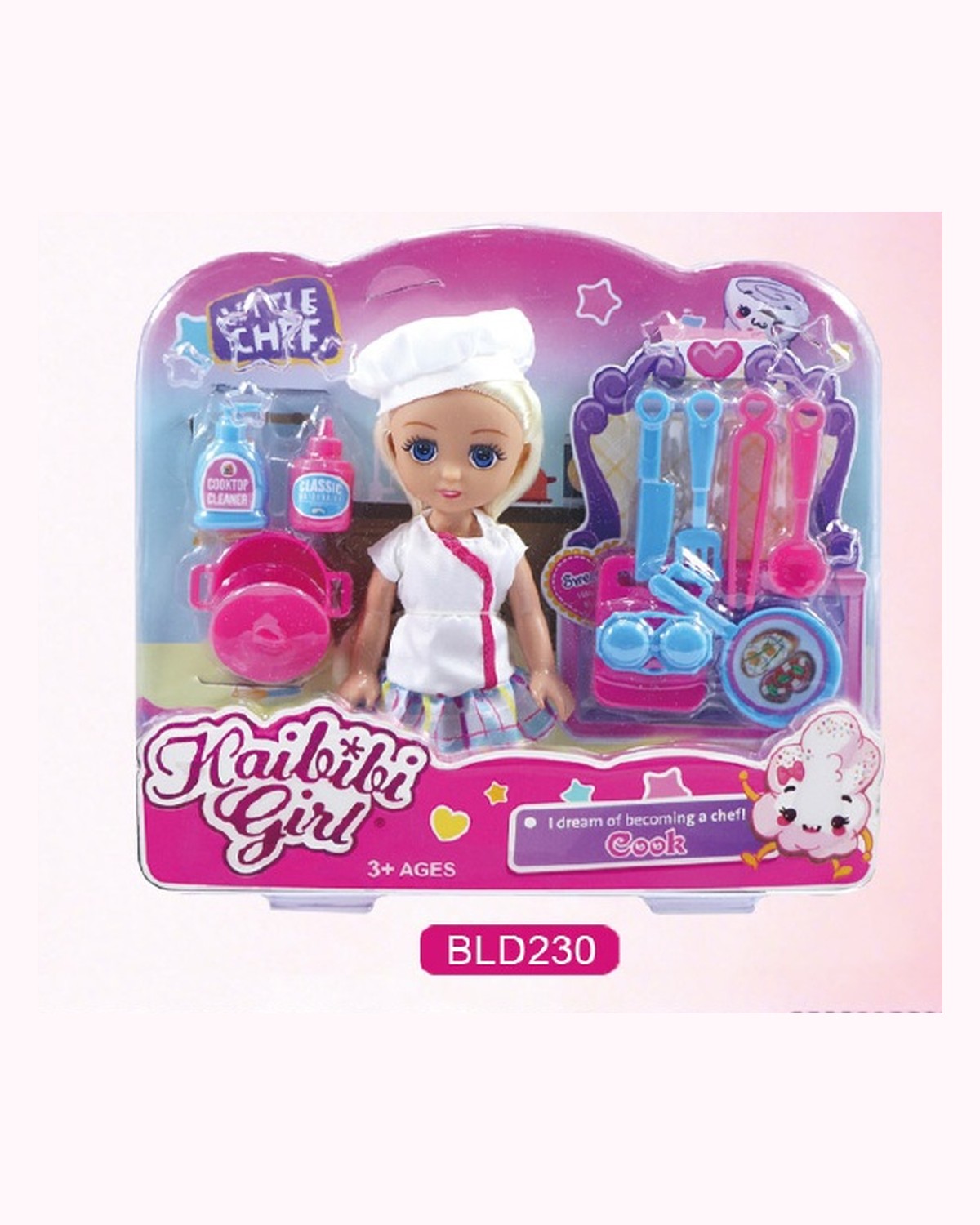 6 Inch Solid Body Kaibibi Little Chef Playset BLD230