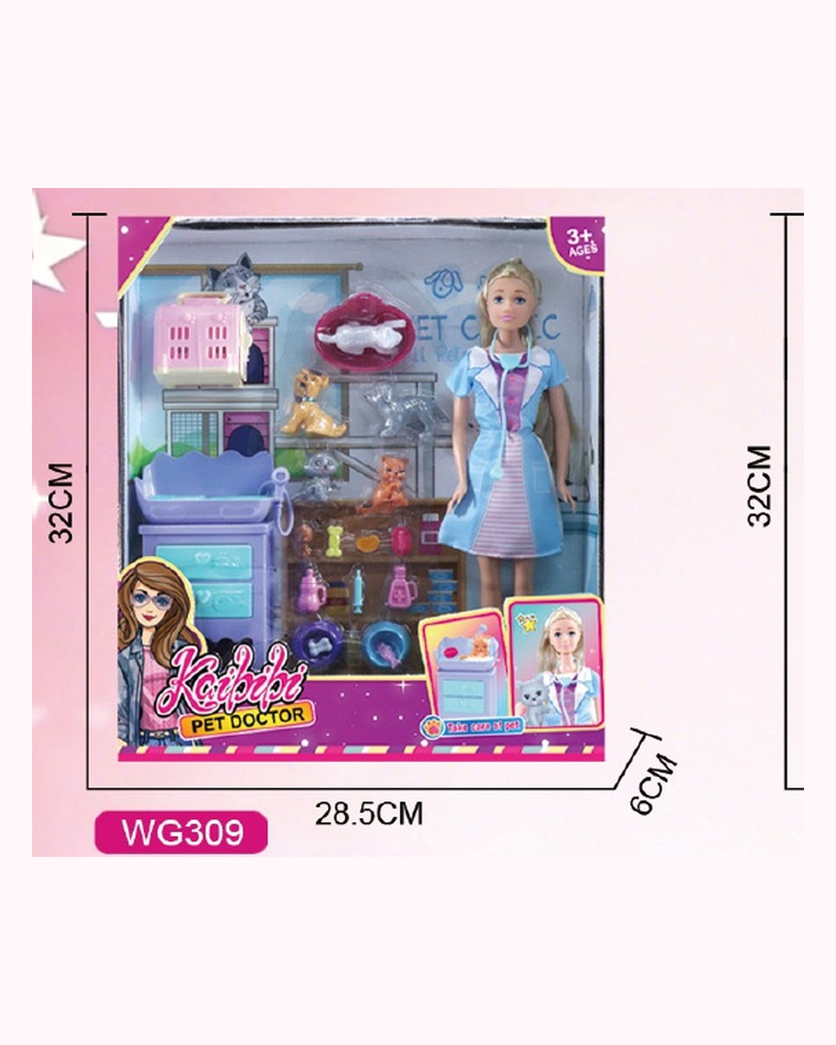 11.5-inch Kaibibi Doll Pet Vet Set (Single Style) WG309